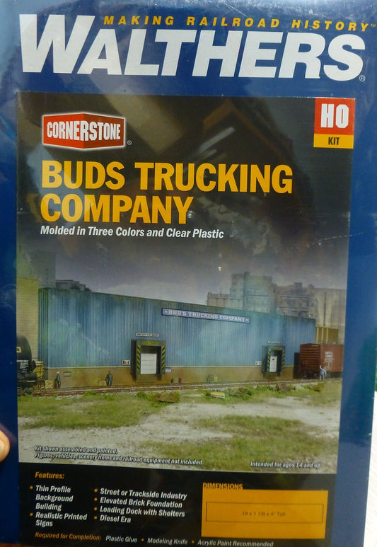 Walthers Cornerstone HO #3192 Buds Trucking Company Kit