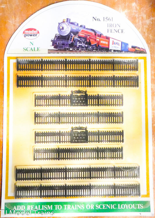 Model Power N#1561 Iron Fence (Plastic) N Scale (NEW)