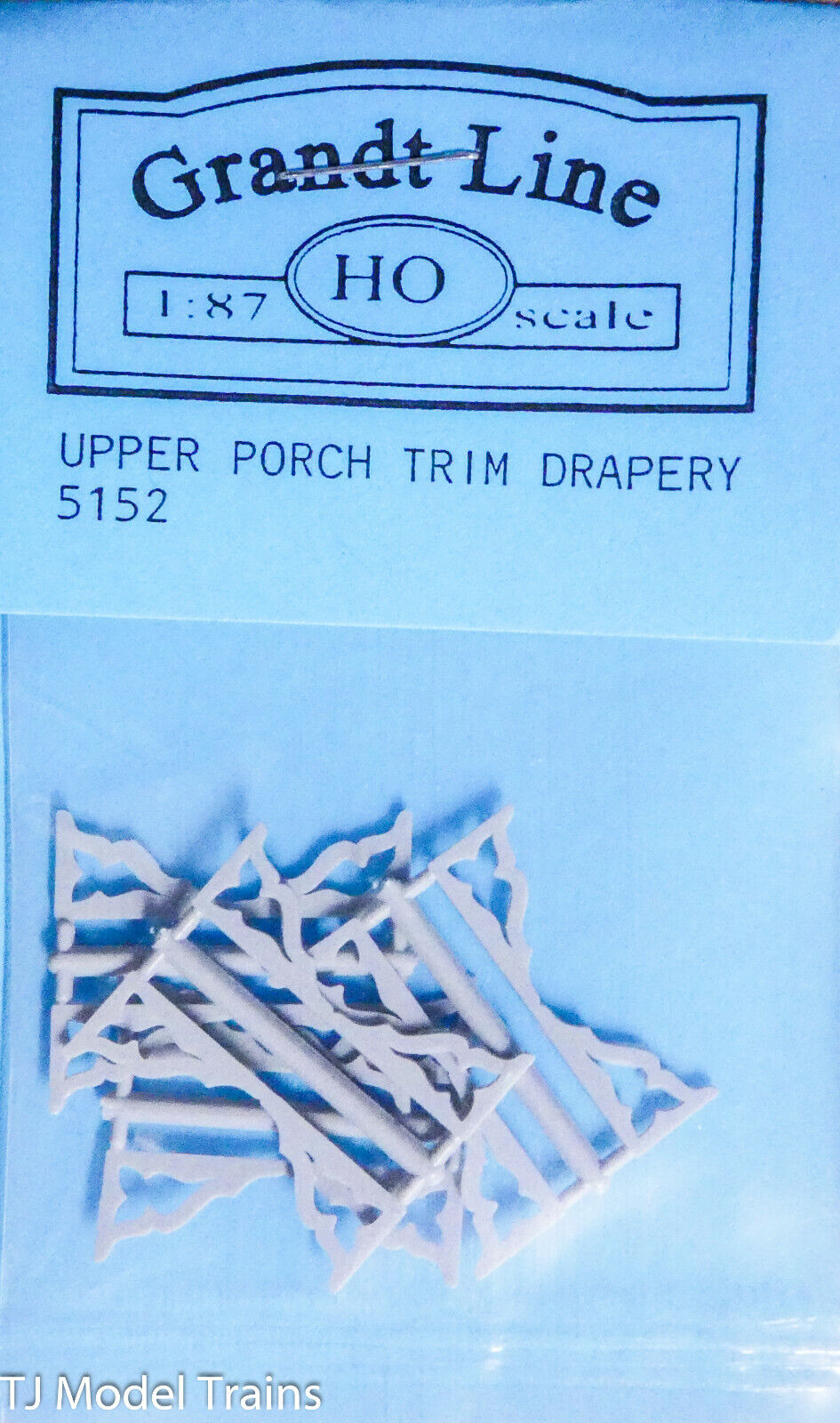 Grandt Line HO #5152 Upper Porch Trim Drapery (8) (Plastic) 1:87th Scale