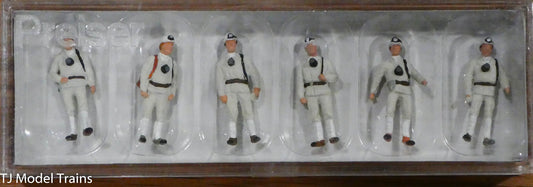 Preiser HO #10555 Working People -- Miners w/Masks pkg(6)