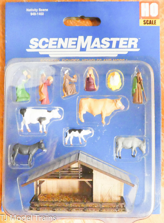 SceneMaster Walthers HO #949-1402 Nativity Scene (3 Wise Men, Baby Jesus, Mary,&