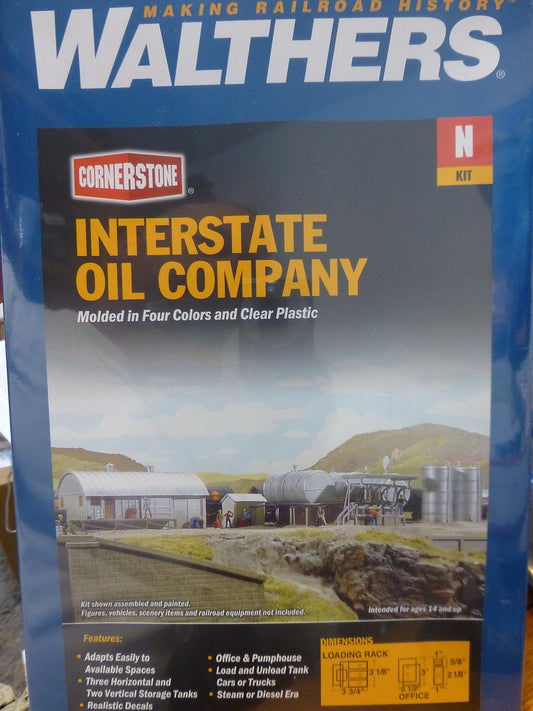 Walthers N #933-3200 Interstate Fuel & Oil -- Kit (Plastic Kit)