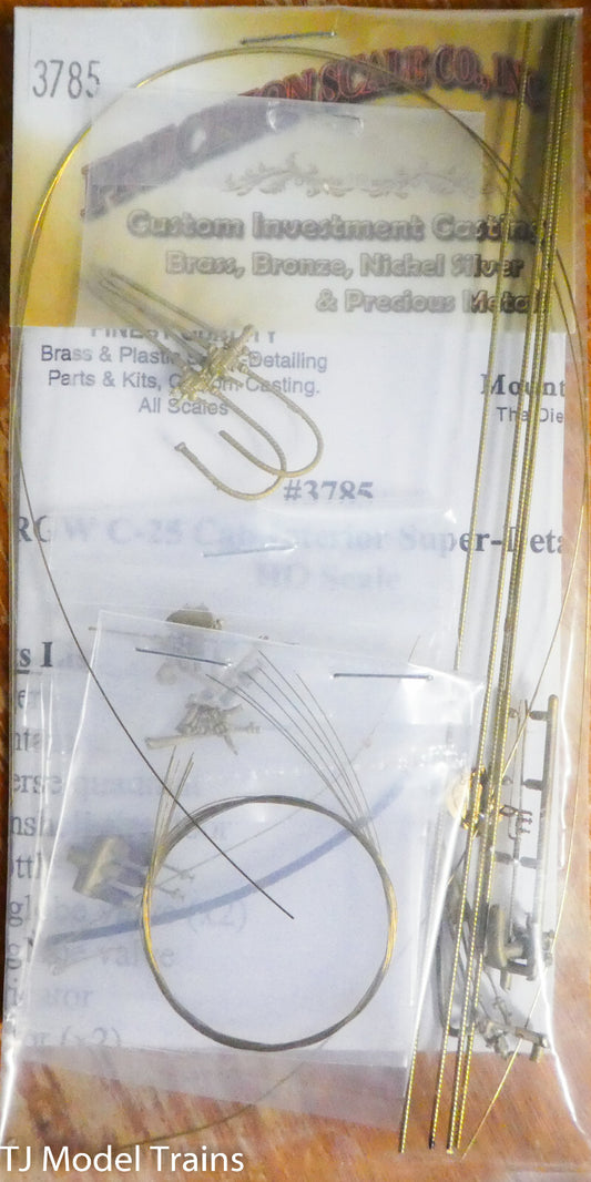 Precision Scale HO #3785 D&RGW C-25 Cab Interior Super-Detailing for: #375