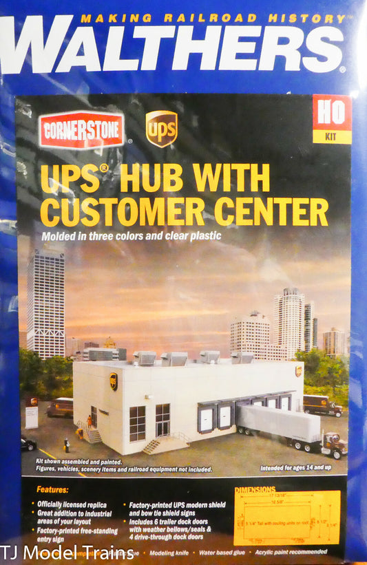Walthers Cornerstone HO #933-4110 UPS Hub With Customer Center (Plastic Kit)