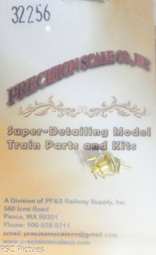 Precision Scale HO #32256 Bell & Braket, Boiler Side Mount 4.5mm (Brass Casting)