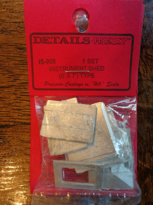 Details West HO #908 Instrument Shed (5'x7') White Metal Kit (1:87th Scale)