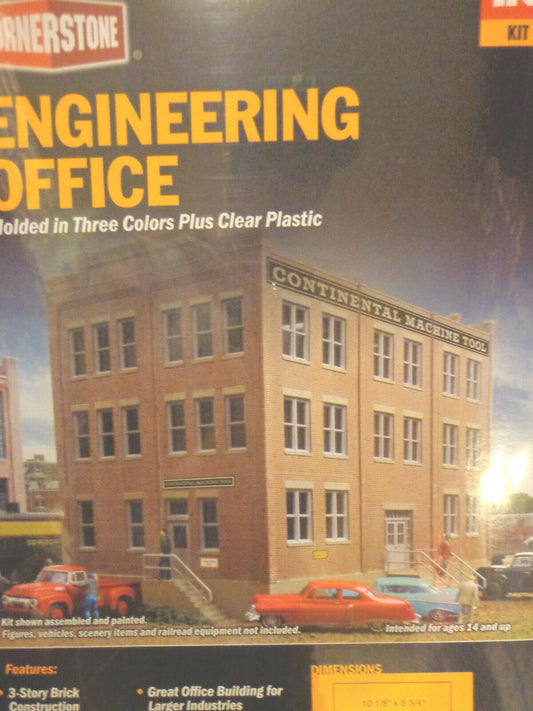 Walthers Cornerstone HO #933-2967 Engineering Office (kit form) Discontiured kit