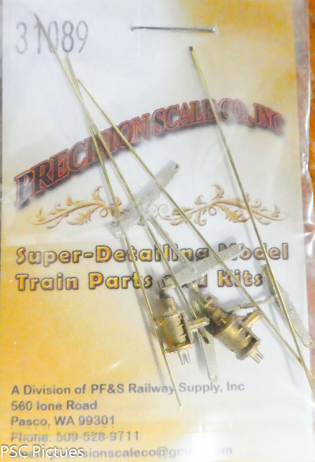 Precision Scale HO #31089 Cylinders, Levers & Wire, Brake (Brass Kit)