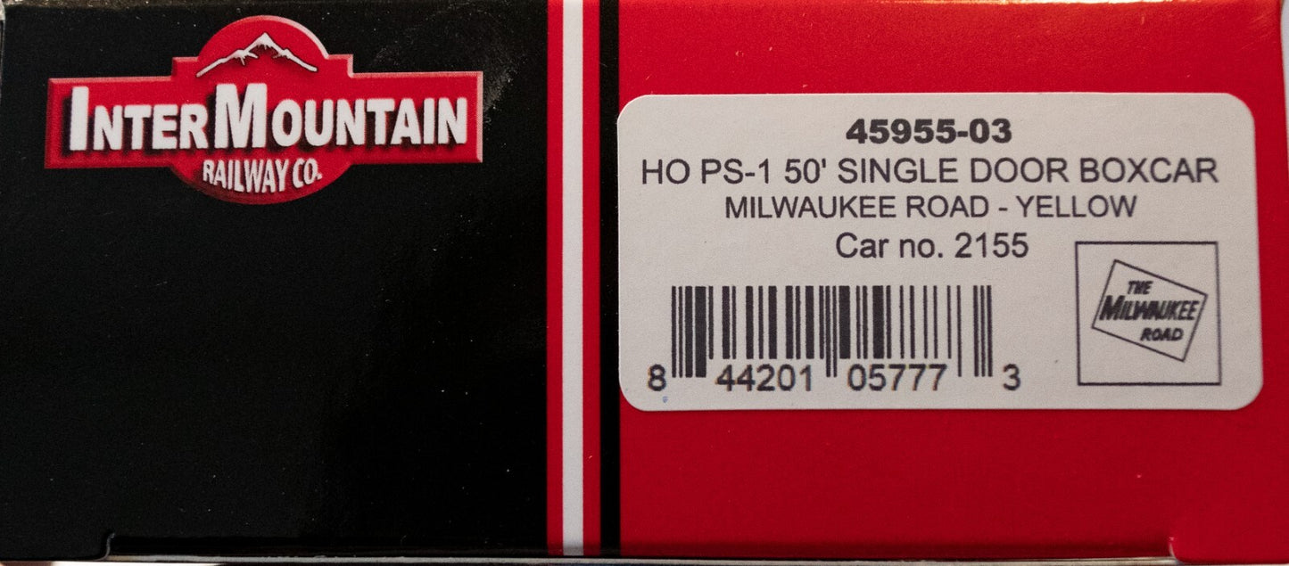 InterMountian HO #45955-03 50' PS-1 Single Door Boxcar w/Cushion Underframe - Re