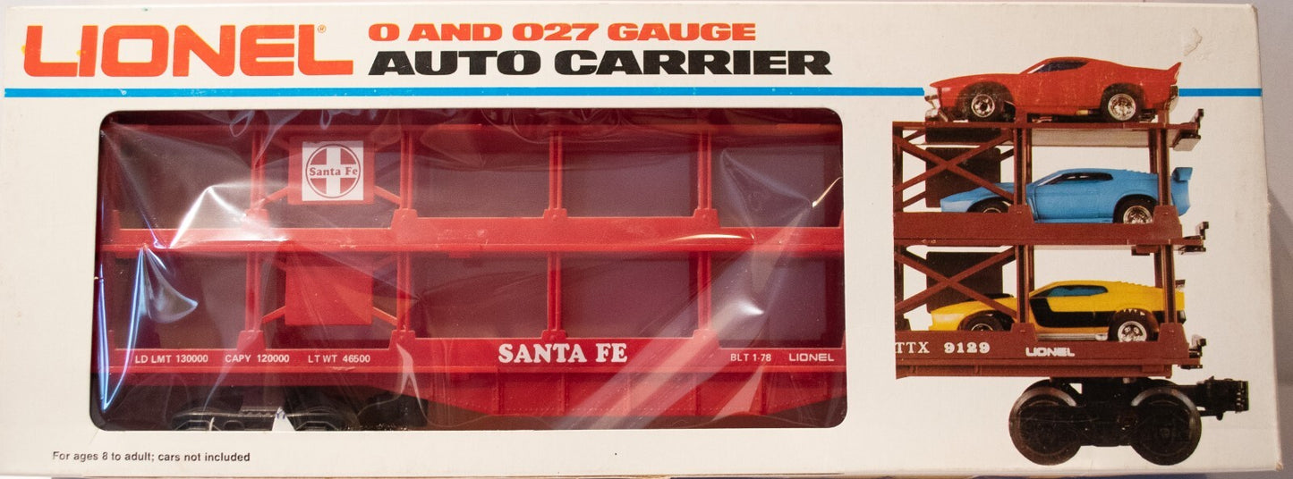Lionel #6-9281 Santa Fe Tri-level Auto Carrier