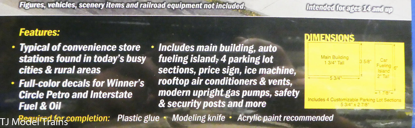 Walthers N #933-3885 Modern Gas Station (Plastic Kit) 1:160 / N Scale