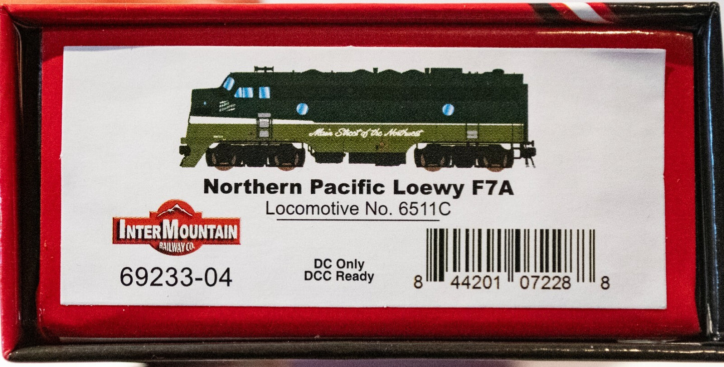 Intermountain Railway #69233-04 EMD F7A - Standard DC -- Northern Pacific (Loewy