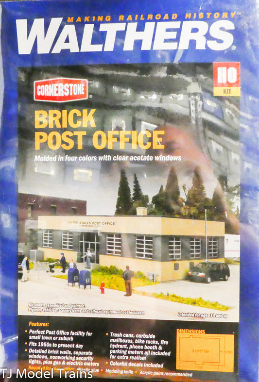 Walthers Cornerstone #933-4200 Brick Post Office (Plastic Building Kit)