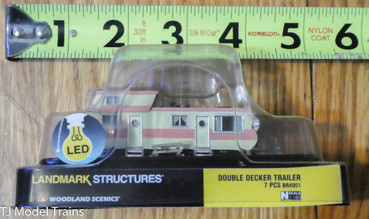 Woodland Scenics #4951 N Scale Double Decker Trailer  - Built & Ready