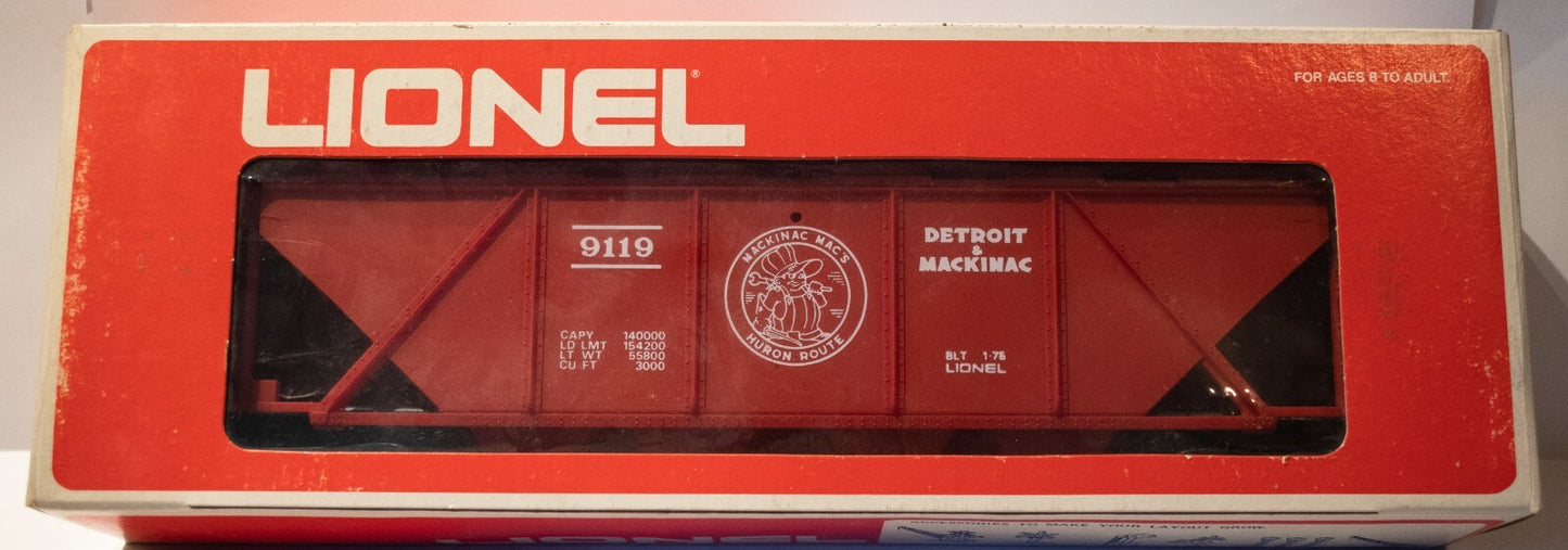 Lionel O Scale  #6-9119 Detroit & Mackinaw Hopper