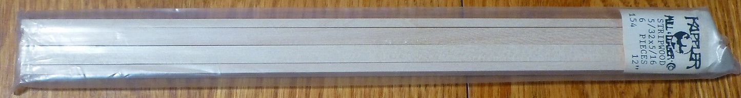 Kappler Mill Lumber Co. #154 (5/32 x 5/16 x 12") 6 Pieces in Package (Stripwood)