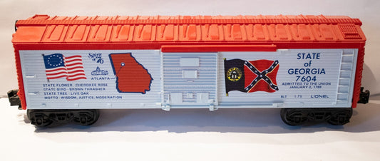 Lionel O Scale (Used) #6-7604 Georgia Box Car Spirit of '76 Commemorative