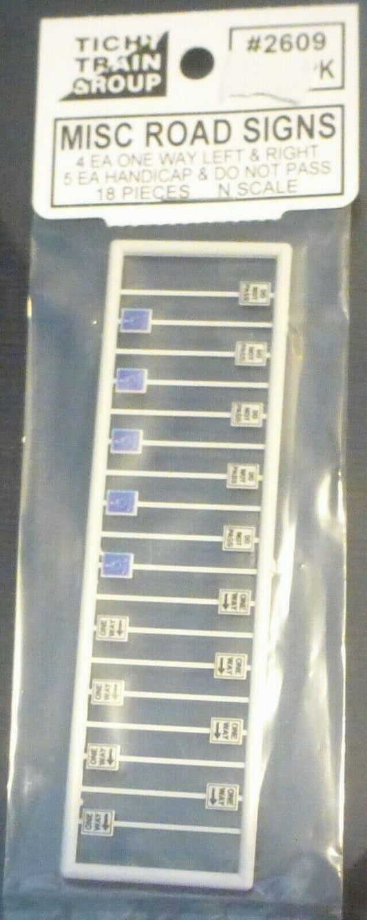 Tichy Train Group N #2609 Miscellaneous Road Signs #1 -- pkg(18)