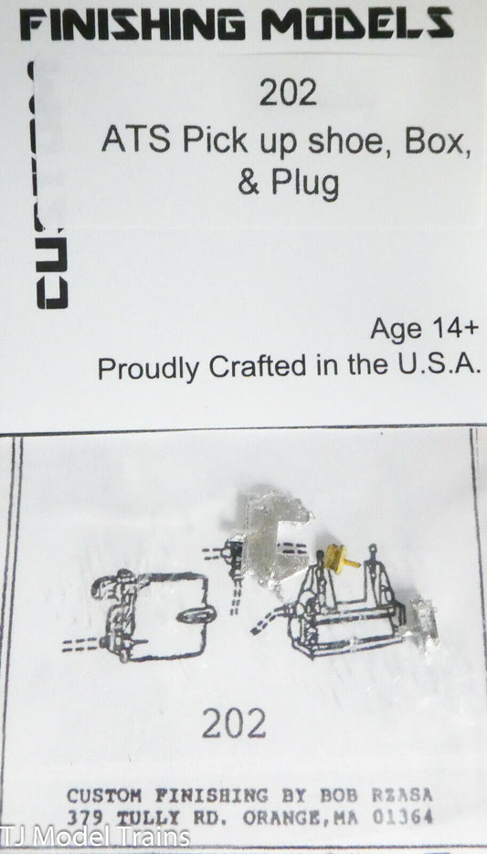 Custom Finishing Models HO #202 ATS Pock up Shoe, Box & Plug (White Metal)