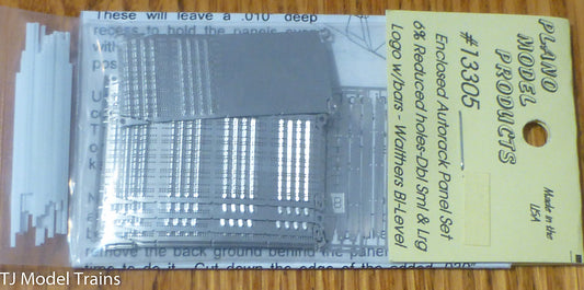 Plano #13305 Enclosed Autorack Panel Set - 6% Reduced Holes; For Walthers Bi-Lev