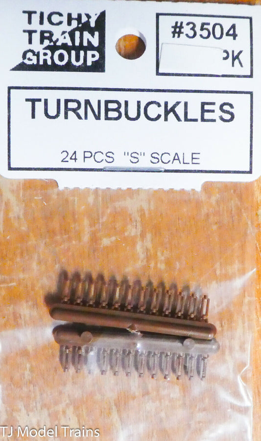 Tichy Train Group S #3504 Turnbuckles (24pcs "S" Scale) Plastic