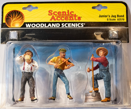 Woodland Scenics G-Scale #2570 Scenic Accents(R) Figures -- Junior's Jug Band