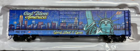 Atlas HO Scale #20006877 - Premier 40" PS-1 Boxcar - Light Up 4th of July #1776