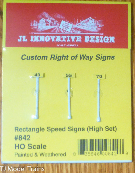 JL Innovative Design #842 Custom Railroad Right-of-Way Signs -- High Speed Signs