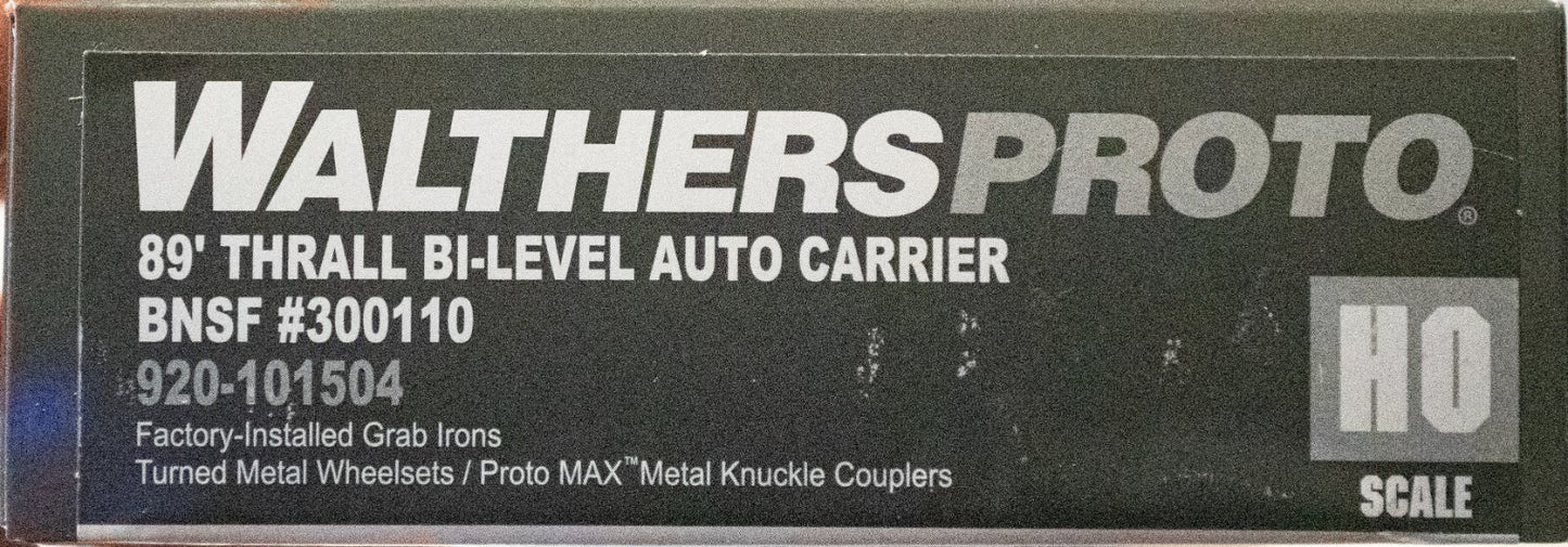 Walthers HO #920-101504 89' Thrall Bi-Level Auto Carrier - Ready To Run -- BNSF