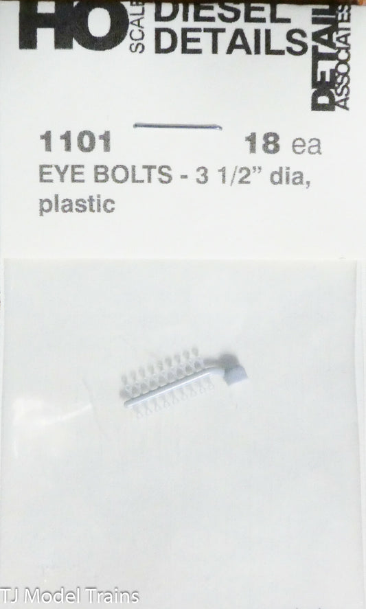 Detail Associates HO #1101 Eye Bolts 3 1/2" dia. (Plastic Parts 18)