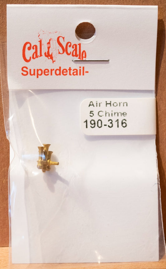 Cal-Scale #566 Air Horn (Unpainted Brass Casting) Leslie S-5T; 5-Chime Forward