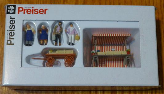 Preiser HO #10053 Vendors - Fruit & Vegetable Stalls