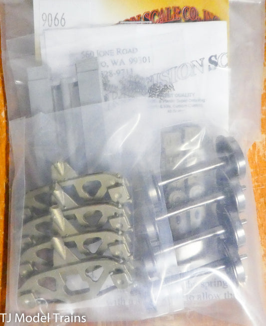 Precision Scale O #9066 Trucks Andrews Freight, w/Coil Springs, 5'-9" WB, 33' Wh