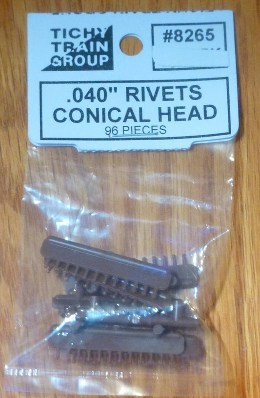 Tichy Train Group HO #8265 .04" Diameter Conical Head Rivet -- pkg(96)