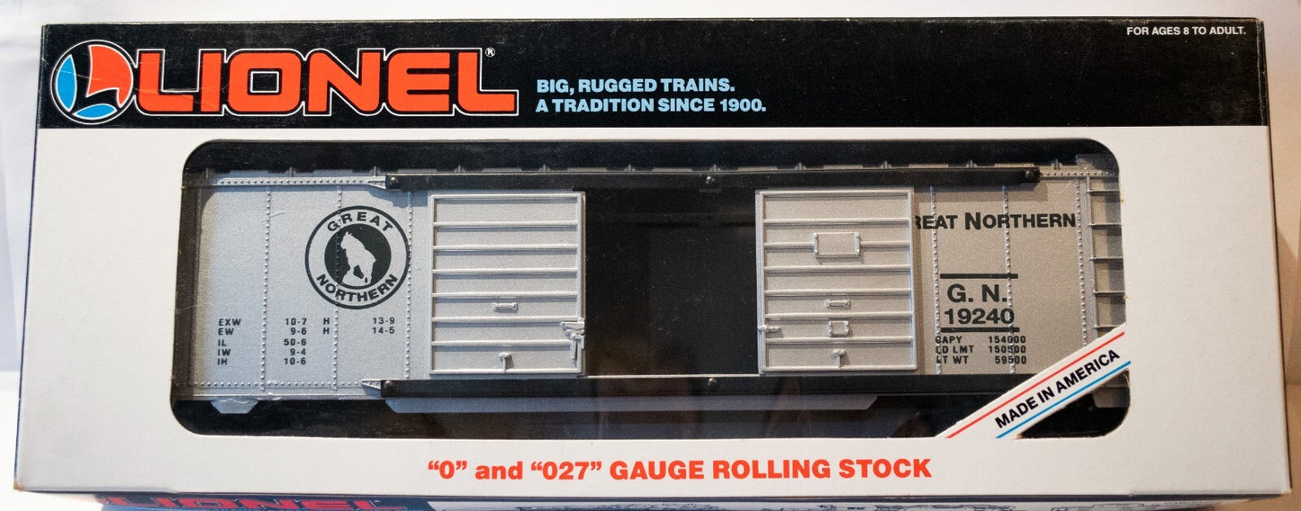 Lionel O Scale (Used) #19240 Great Northern Double Door Boxcar