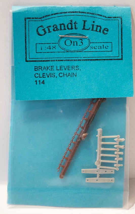 Grandt Line On3 #114 Clevis, Chain & Brake Lever Set