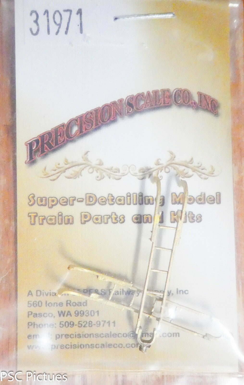 Precision Scale HO #31971 Ladders w/Extension, 4-Step, D&RGW Caboose (Brass)
