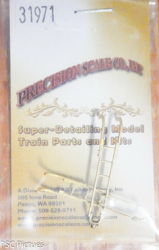 Precision Scale HO #31971 Ladders w/Extension, 4-Step, D&RGW Caboose (Brass)