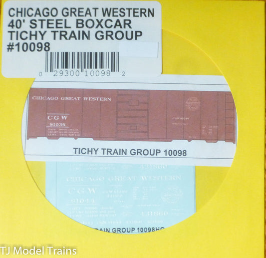 Tichy Train Group #10098 Decal for: Chicago Great Western 40' Single-Door Boxcar