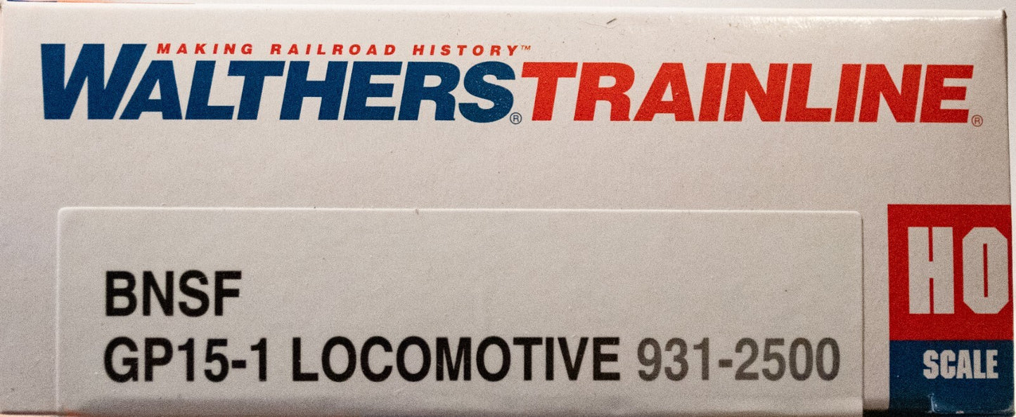 Walthers HO #931-2500 EMD GP15-1 - Standard DC -- Burlington Northern Santa Fe (