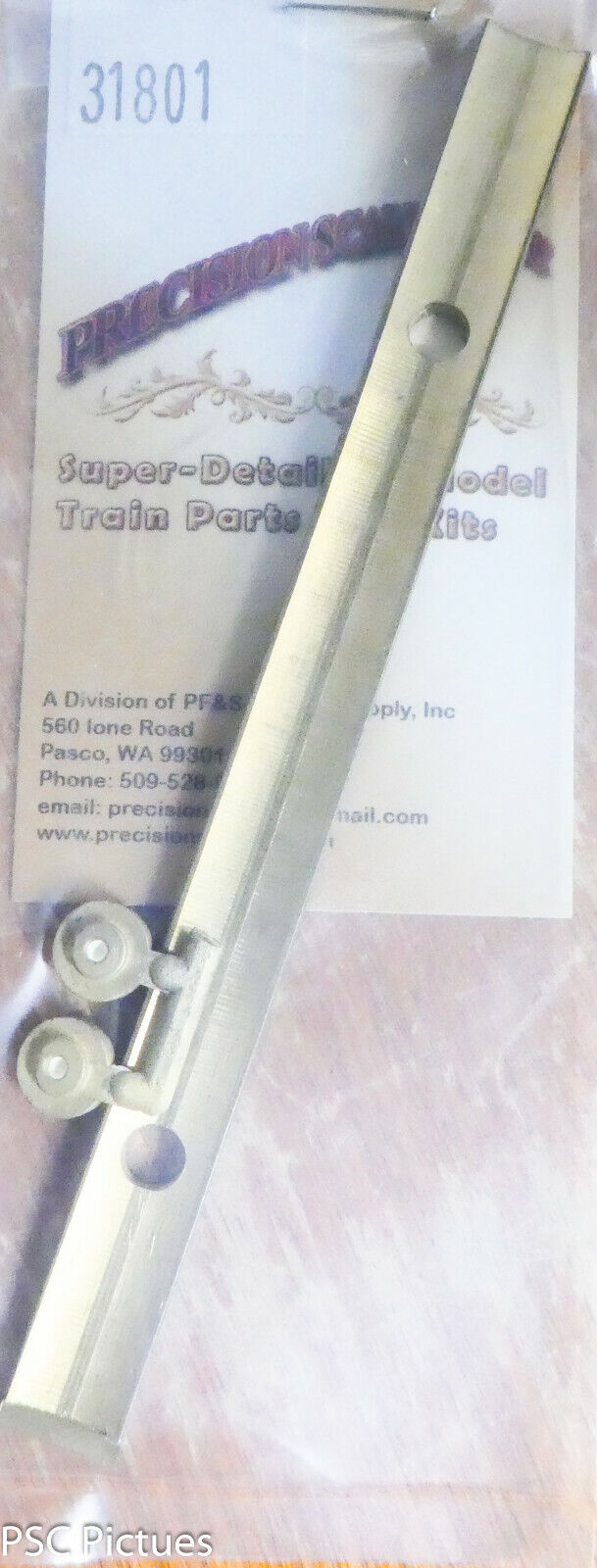 Precision Scale HO #31801 Sill w/2 Bushings, Vanderbilt Tender Center (Brass)