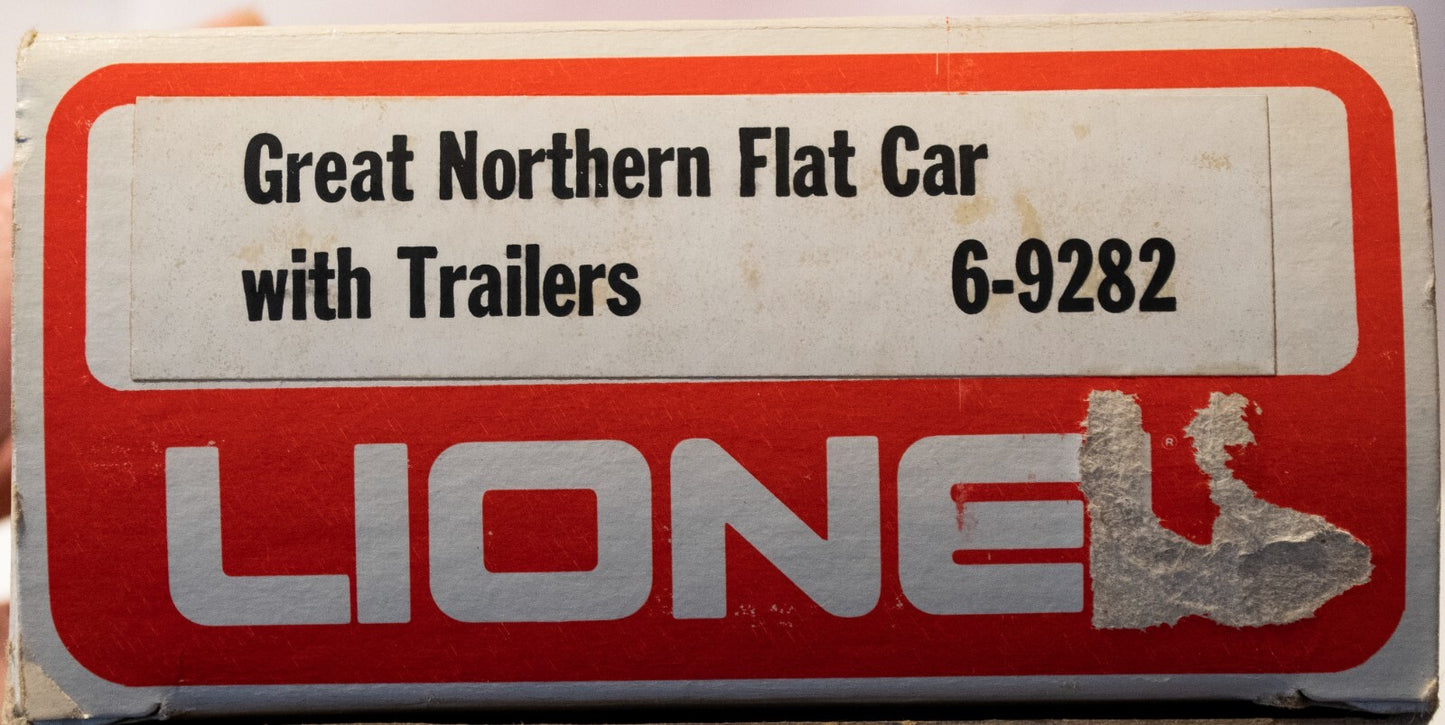 Lionel #6-9282 Great Northern Flat Car With Trailers (Used)