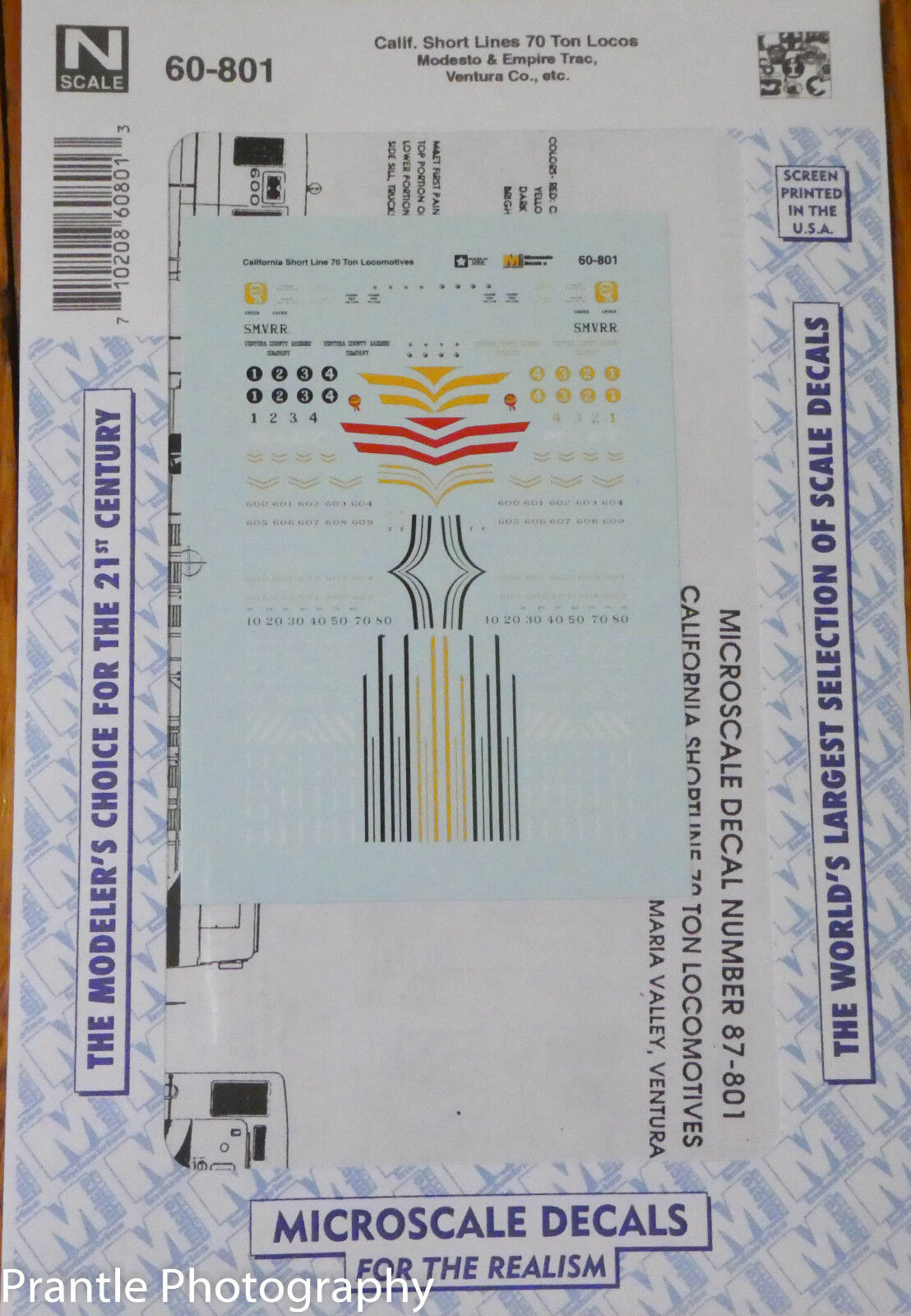 Microscale Decal #60-801 Calif. Short Lines 70 Ton Locos - Modesto & Empire