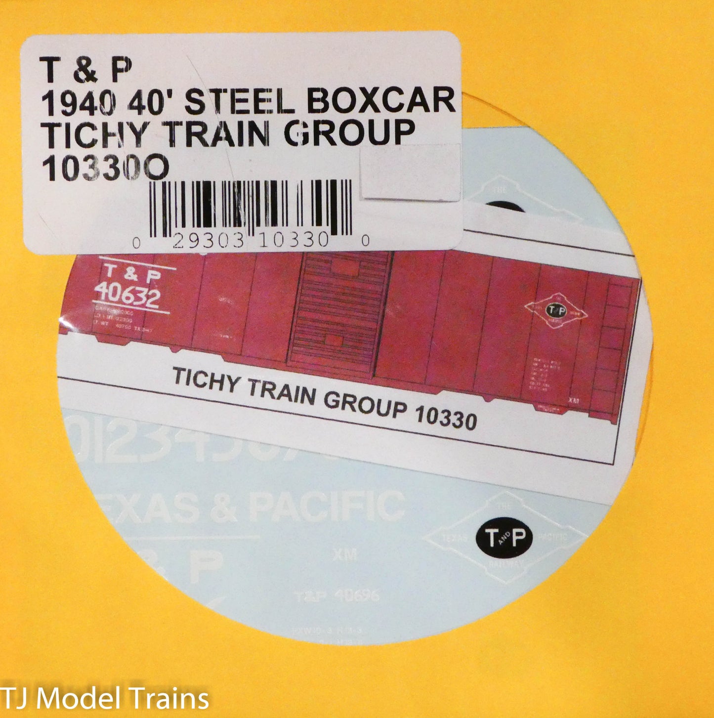 Tichy Train Group O #10330O T&P 1940 40' Steel Boxcar (O Scale) Decal