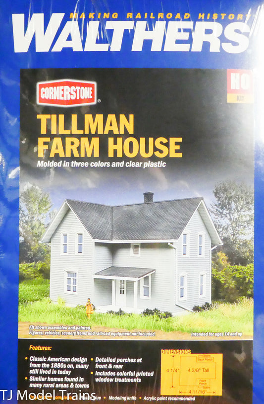Walthers Cornerstone HO #933-3789 Tillman Farm House (Plastic Kit)