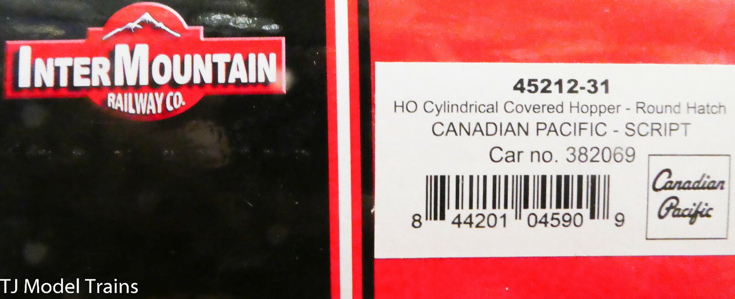 InterMountian HO #45212-31 (Rd #382069 CP) Canadian Pacific, Cylindrical Hopper
