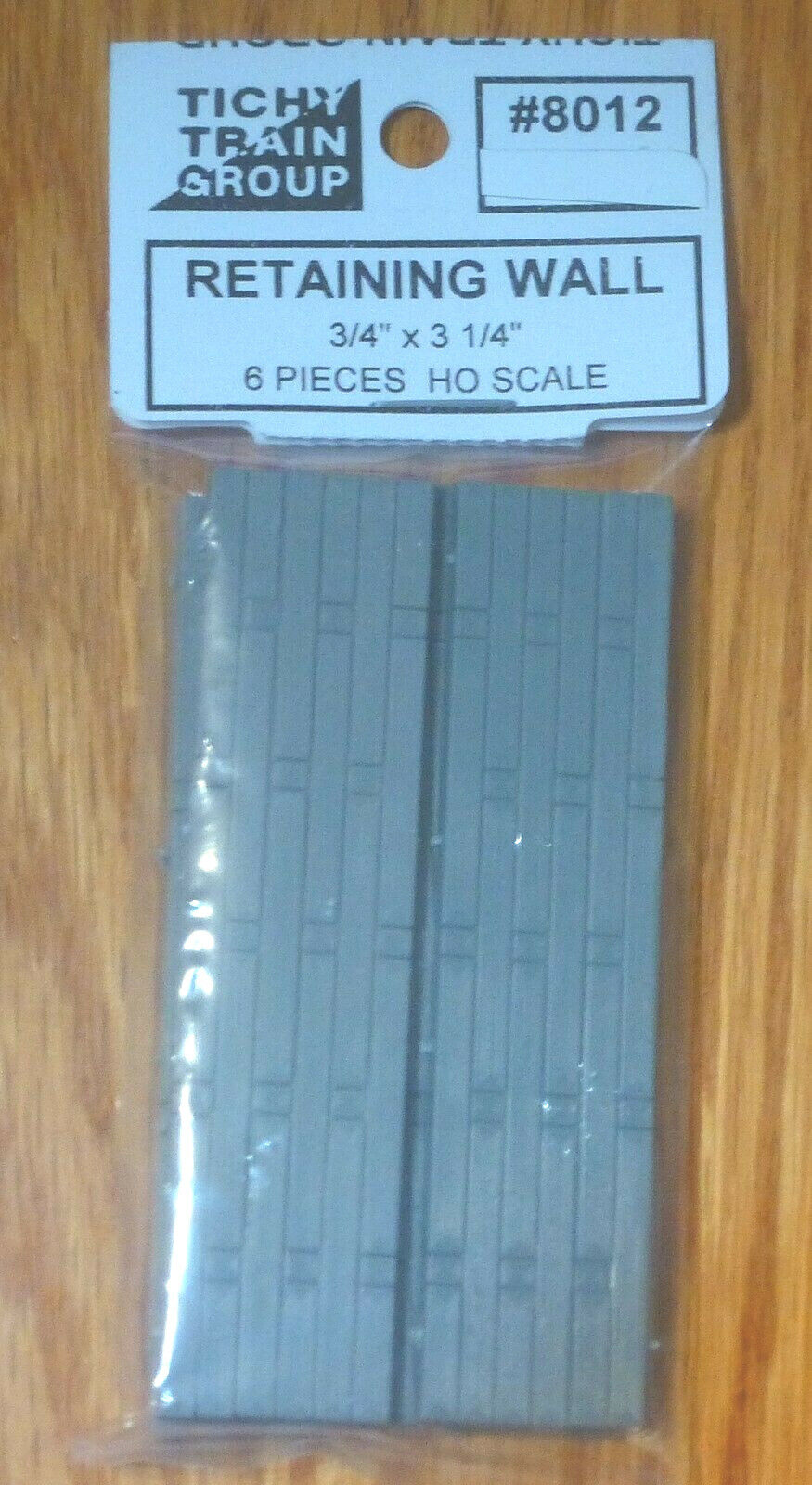 Tichy Train Group #8012 (HO Scale) Retaining Wall - Timber -- 3/4 x 3-1/4"