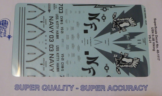 Microscale Decal 1:48 Scale #48-1117 / USN S-3B Viking VS-21