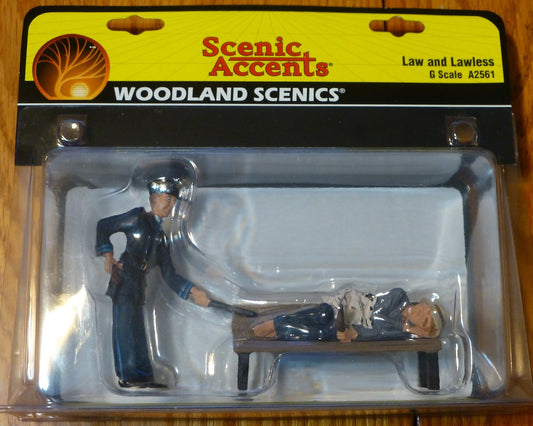 Woodland Scenics G #2561 Law and Lawless on Bench (Figures)