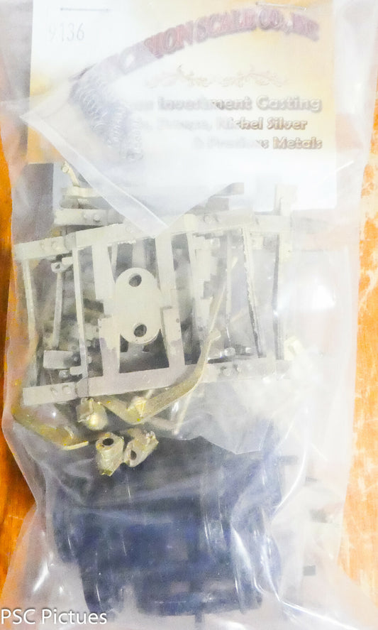 Precision Scale O #9136 Trucks, Pullman 2410 3-Axle Pass, Car Sprung & Equalized